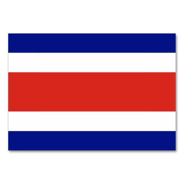 Patriotische Tischkarte mit Flagge Costa Ricas Tischnummer (Rückseite)