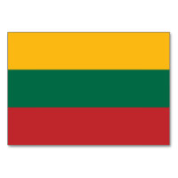 Patriotische Tischkarte mit Flagge Litauens