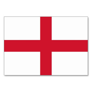 Patriotische Tischkarte mit Flagge von England Tischnummer