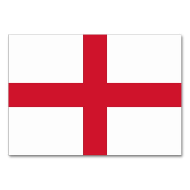 Patriotische Tischkarte mit Flagge von England Tischnummer (Rückseite)