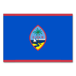 Patriotische Tischkarte mit Flagge von Guam Tischnummer