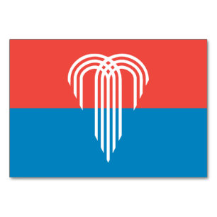 Patriotische Tischkarte mit Flagge von Kansas City Tischnummer