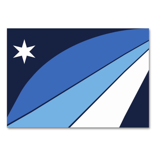 Patriotische Tischkarte mit Flagge von Kolumbien,  Tischnummer (Vorderseite)