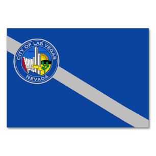Patriotische Tischkarte mit Flagge von Las Vegas, Tischnummer