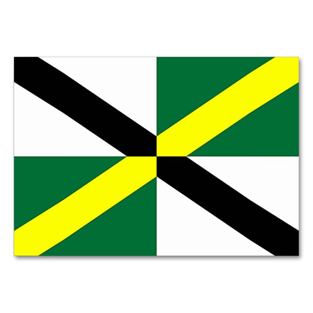 Patriotische Tischkarte mit Flagge von Monterey Tischnummer (Vorderseite)