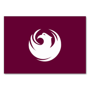 Patriotische Tischkarte mit Flagge von Phoenix Sta Tischnummer