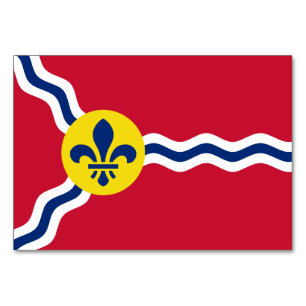 Patriotische Tischkarte mit Flagge von St. Louis Tischnummer