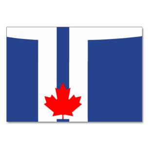 Patriotische Tischkarte mit Flagge von Toronto Tischnummer