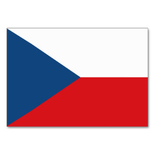 Patriotische Tischkarte mit tschechischer Flagge Tischnummer