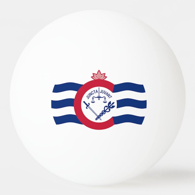 Patriotische Tischtennisball mit Flagge von Cincin (Vorderseite)