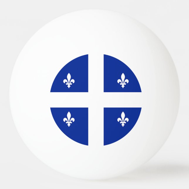 Patriotische Tischtennisball mit Flagge von Quebec (Vorderseite)