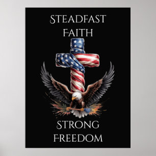 Patriotische Treue und Freiheit Adler Kunstwerk Poster