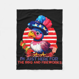 Patriotische Türkei 4. Juli Grillen Feuerwerk Part Fleecedecke