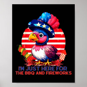Patriotische Türkei 4. Juli Grillen Feuerwerk Part Poster