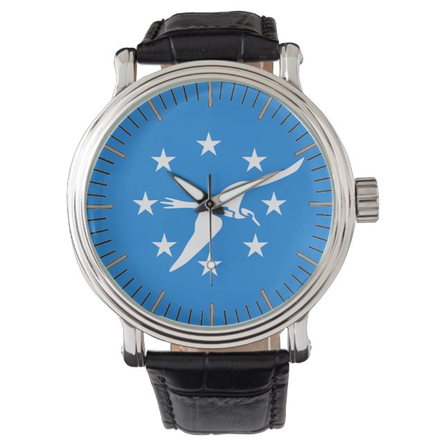 Patriotische Uhr mit Flagge von Corpus Christi (Vorderseite)