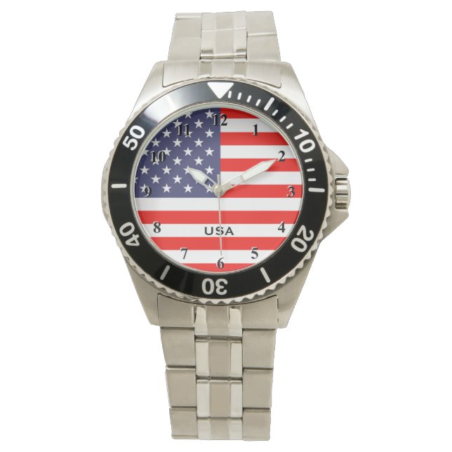 Patriotische Uhren mit amerikanischer Wählscheibe (Vorderseite)
