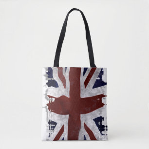 Patriotische UK-Union-Fahne im Grunge-Stil Tasche