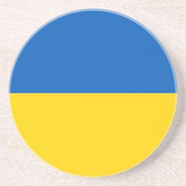 Patriotische Ukraine-Flagge Getränkeuntersetzer (Vorne)