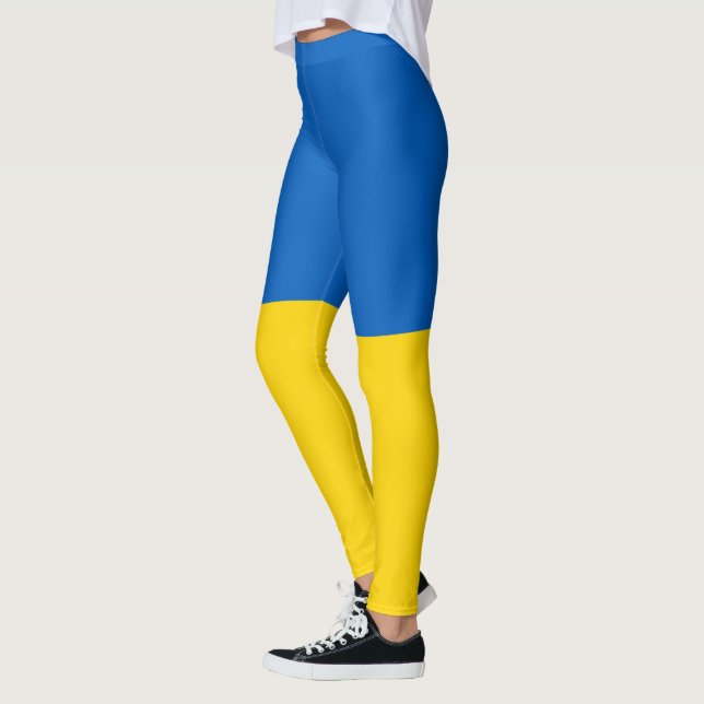 Patriotische Ukraine-Flagge Leggings (Links)