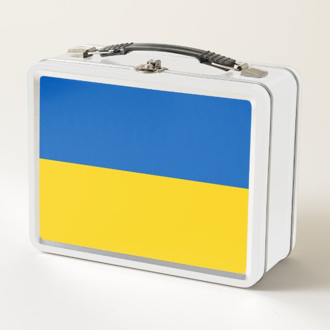 Patriotische Ukraine-Flagge Metall Brotdose (Vorderseite)