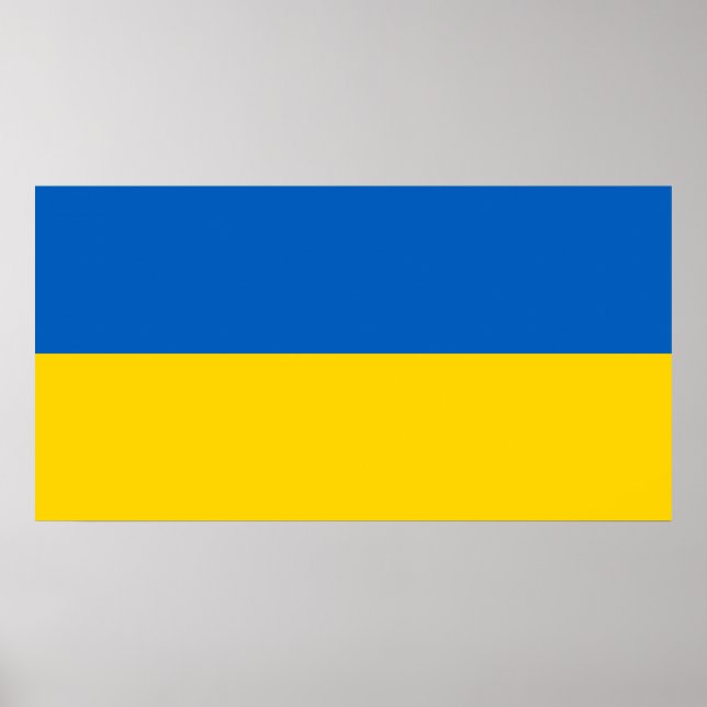 Patriotische Ukraine-Flagge Poster (Vorne)