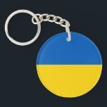Patriotische Ukraine-Flagge Schlüsselanhänger<br><div class="desc">Patriotische Flagge der Ukraine.</div>