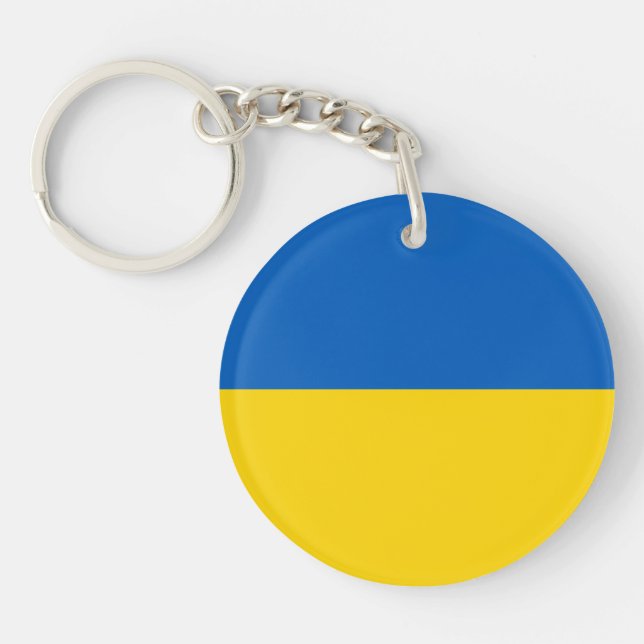 Patriotische Ukraine-Flagge Schlüsselanhänger (Vorderseite)