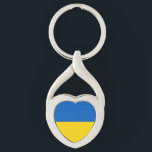 Patriotische Ukraine-Flagge Schlüsselanhänger<br><div class="desc">Patriotische Flagge der Ukraine.</div>