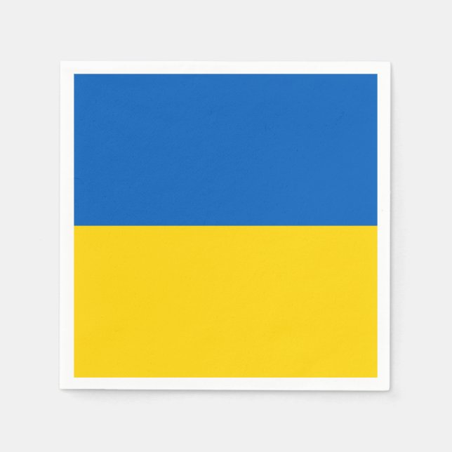Patriotische Ukraine-Flagge Serviette (Vorderseite)