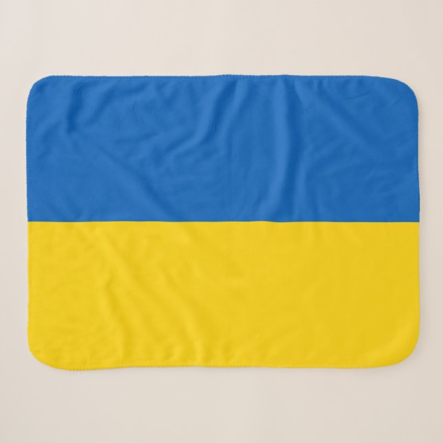 Patriotische Ukraine-Flagge Sherpadecke (Vorderseite (Horizontal))