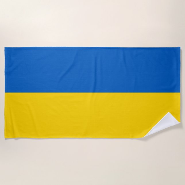 Patriotische Ukraine-Flagge Strandtuch (Vorderseite)