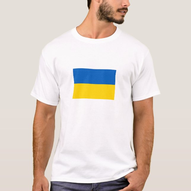 Patriotische Ukraine-Flagge T-Shirt (Vorderseite)