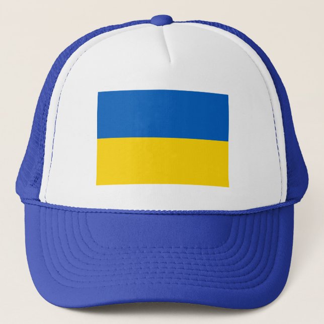 Patriotische Ukraine-Flagge Truckerkappe (Vorderseite)
