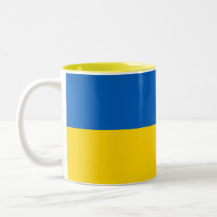 Patriotische Ukraine-Flagge Zweifarbige Tasse