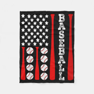 Patriotische US-amerikanische Baseball-Flagge - Vi Fleecedecke