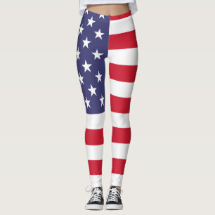 Patriotische US-amerikanische Flagge Leggings