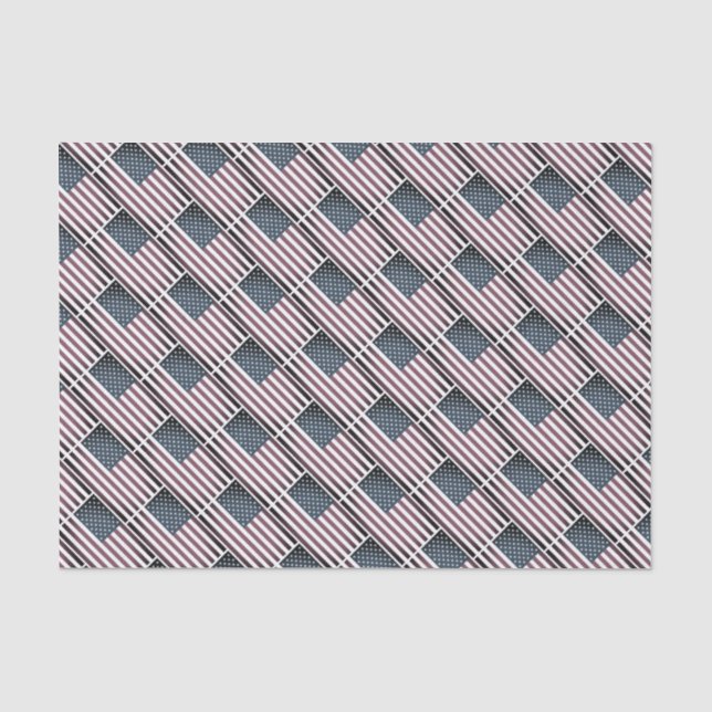 Patriotische US-Flagge 4. Juli Geschenkpapier Seidenpapier (Vorderseite)