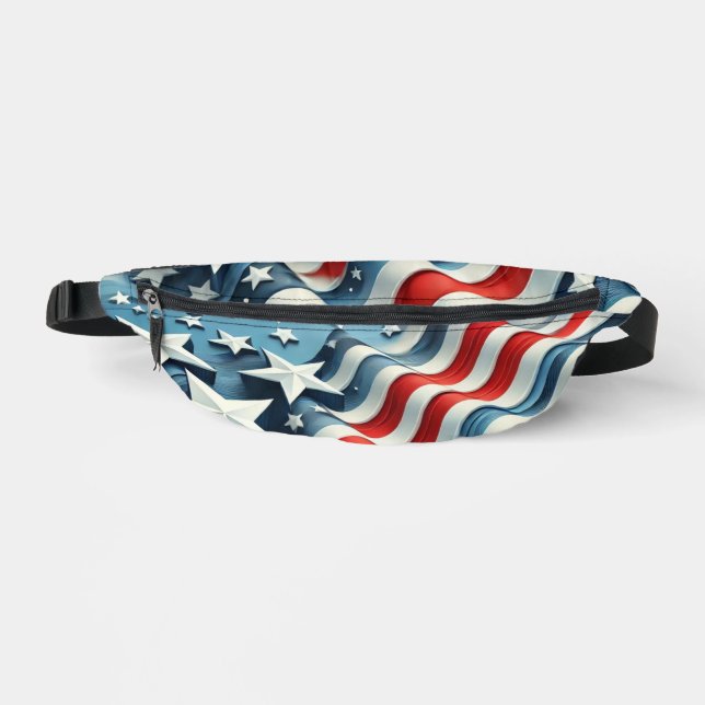 Patriotische US Flagge Bauchtasche (Vorderseite)