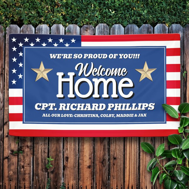Patriotische US-Flagge Custom Military Welcome Zuh Banner (Von Creator hochgeladen)