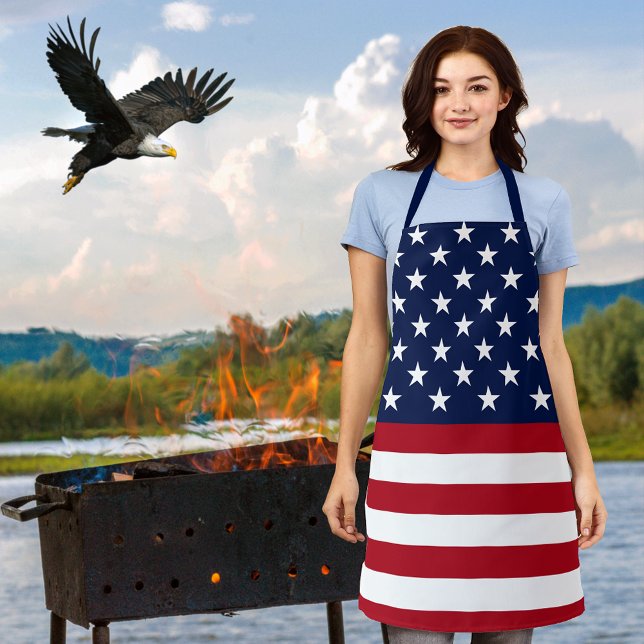 Patriotische US Flagge der USA Schürze (Patriotic USA Flag Apron)