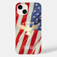 Patriotische US-Flagge Gold-Adler-Individuelle Nam