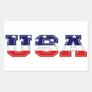 Patriotische US Flagge Rechteckiger Aufkleber