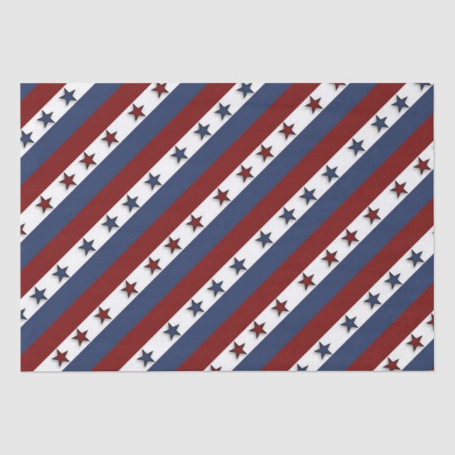 Patriotische US Flagge Seidenpapier (Vorderseite)