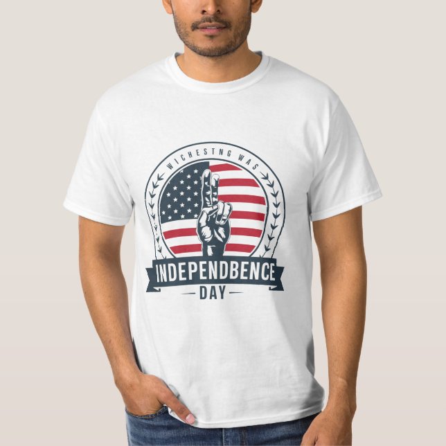 Patriotische US Flagge Unabhängigkeitstag T-Shirt (Vorderseite)