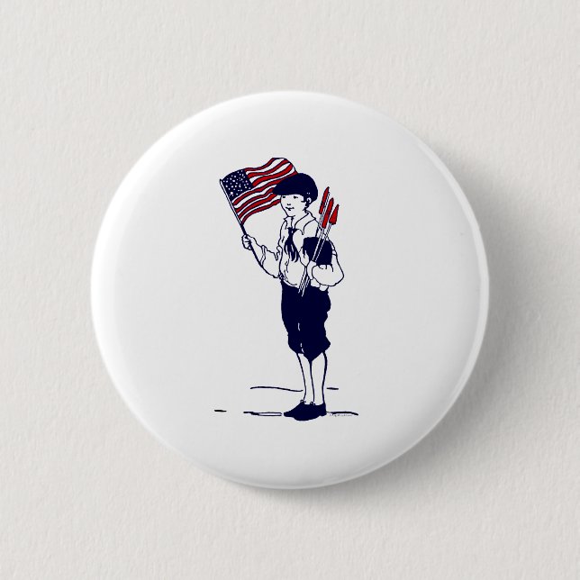 Patriotische US-Flagge und Feuerwerkskörper Button (Vorderseite)