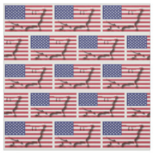 Patriotische US FLAGGE USA Kontur Karte Stoff
