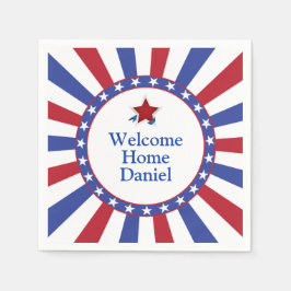 Patriotische US Flagge Welcome Zuhause Serviette