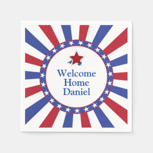 Patriotische US Flagge Welcome Zuhause Serviette