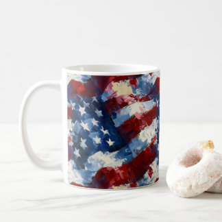 Patriotische US-Flaggenstaaten Inspiriert Kaffeetasse