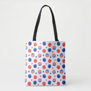 Patriotische US-Sterne und Circles Tote Bag Tasche